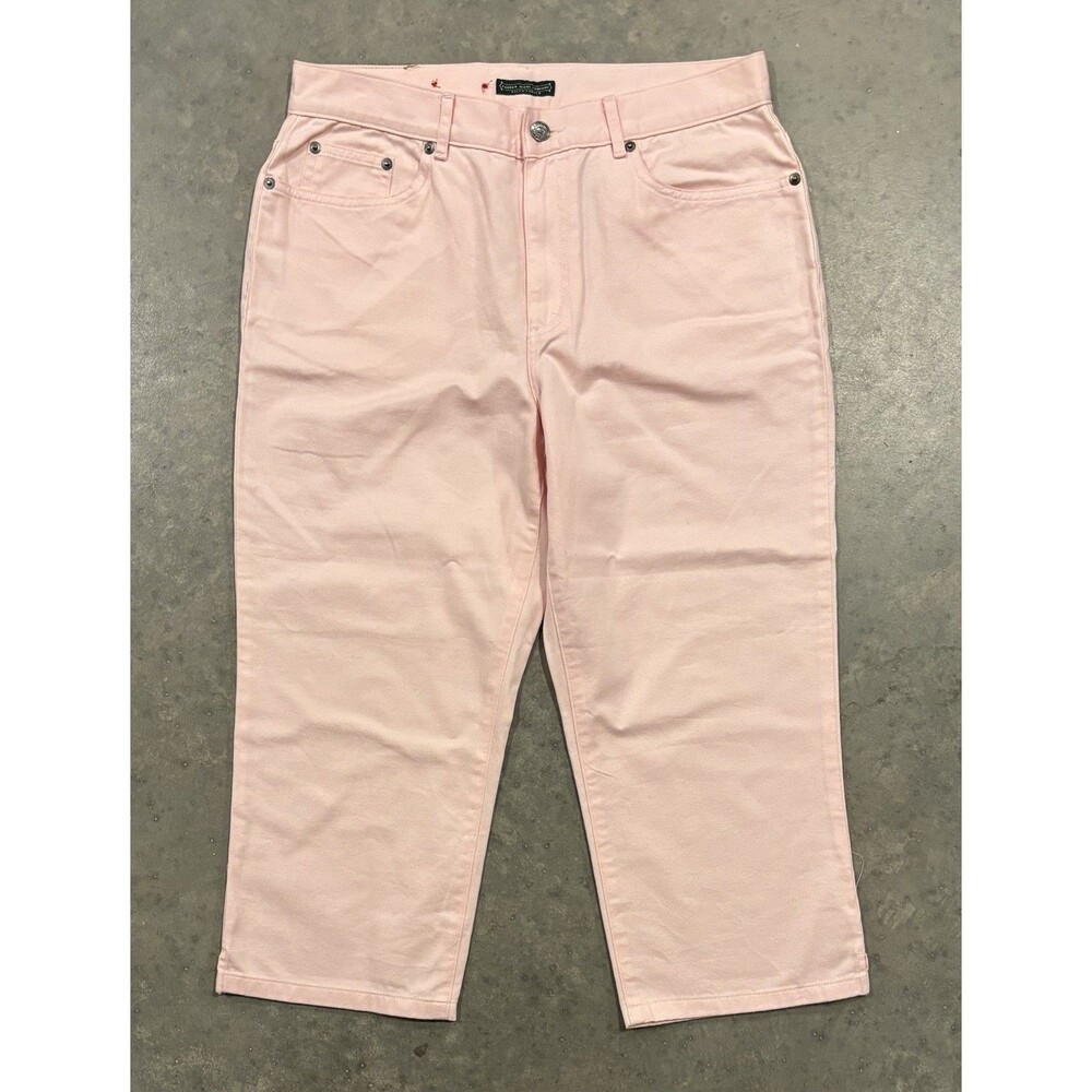 Lauren Jeans Co. Ralph Lauren Women's Sz 8 Pink Capri Jeans Classic Fit Mid Rise